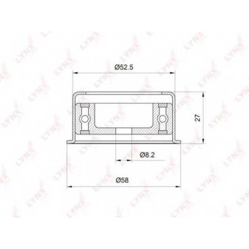 Паразитный / ведущий ролик зубчатого ремня LYNXauto PB-3025