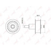 Паразитный / ведущий ролик зубчатого ремня LYNXauto PB-3029