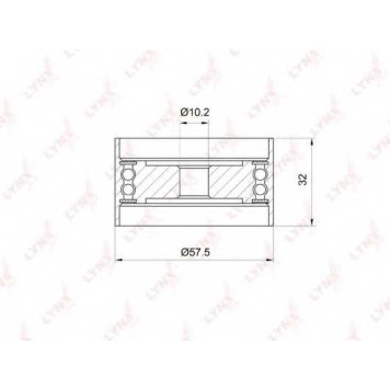 Паразитный / ведущий ролик зубчатого ремня LYNXauto PB-3035