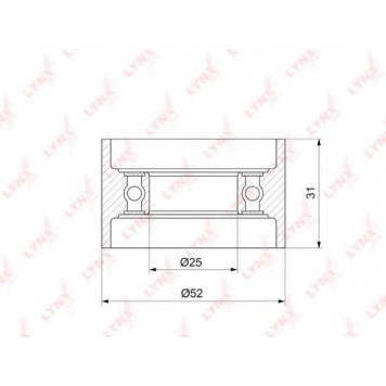 Паразитный / ведущий ролик зубчатого ремня LYNXauto PB-3041