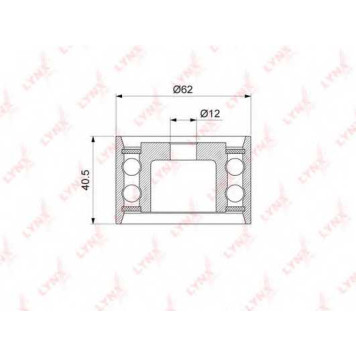 Паразитный / ведущий ролик зубчатого ремня LYNXauto PB-3123