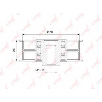 Паразитный / ведущий ролик зубчатого ремня LYNXauto PB-3150