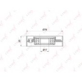 Натяжной ролик поликлинового ременя LYNXauto PB-5001