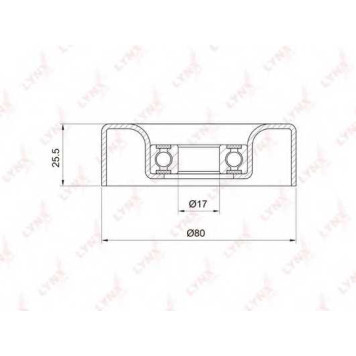 Натяжной ролик поликлинового ременя LYNXauto PB-5002