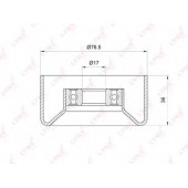 Натяжной ролик поликлинового ременя LYNXauto PB-5005