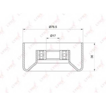 Натяжной ролик поликлинового ременя LYNXauto PB-5005