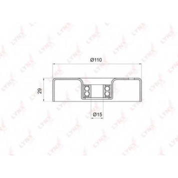 Натяжной ролик поликлинового ременя LYNXauto PB-5009