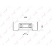 Натяжной ролик поликлинового ременя LYNXauto PB-5010