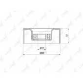 Натяжной ролик поликлинового ременя LYNXauto PB-5011