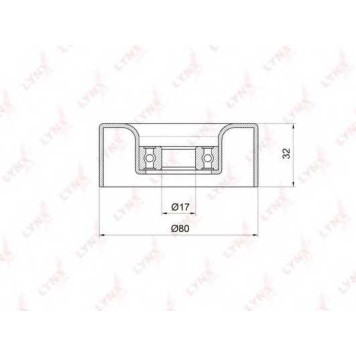 Натяжной ролик поликлинового ременя LYNXauto PB-5011