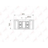 Натяжной ролик поликлинового ременя LYNXauto PB-5013