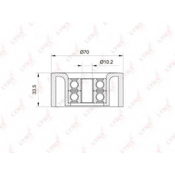 Натяжной ролик поликлинового ременя LYNXauto PB-5013