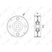 Натяжной ролик поликлинового ременя LYNXauto PB-5014