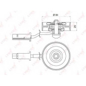 Натяжной ролик поликлинового ременя LYNXauto PB-5019