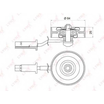 Натяжной ролик поликлинового ременя LYNXauto PB-5019