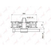 Натяжной ролик поликлинового ременя LYNXauto PB-5021