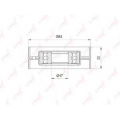 Натяжной ролик поликлинового ременя LYNXauto PB-5022