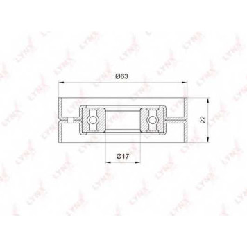 Натяжной ролик поликлинового ременя LYNXauto PB-5022