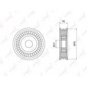 Натяжной ролик поликлинового ременя LYNXauto PB-5023