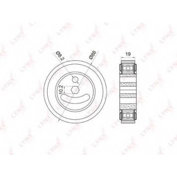 Натяжной ролик поликлинового ременя LYNXauto PB-5025
