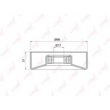 Натяжной ролик поликлинового ременя LYNXauto PB-5030