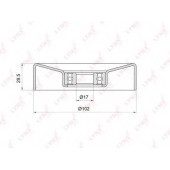 Натяжной ролик поликлинового ременя LYNXauto PB-5033