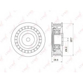 Натяжной ролик поликлинового ременя LYNXauto PB-5036