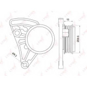 Натяжной ролик поликлинового ременя LYNXauto PB-5037