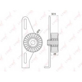 Натяжной ролик поликлинового ременя LYNXauto PB-5038