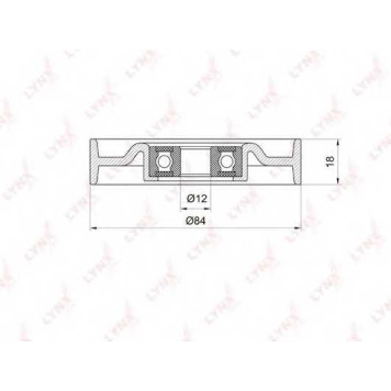 Натяжной ролик поликлинового ременя LYNXauto PB-5041