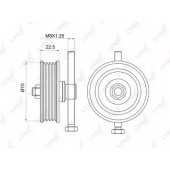Натяжной ролик поликлинового ременя LYNXauto PB-5042