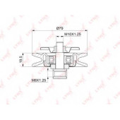 Натяжной ролик поликлинового ременя LYNXauto PB-5048