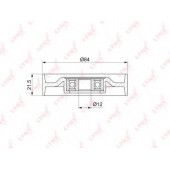Натяжной ролик поликлинового ременя LYNXauto PB-5052
