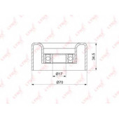 Натяжной ролик поликлинового ременя LYNXauto PB-5130