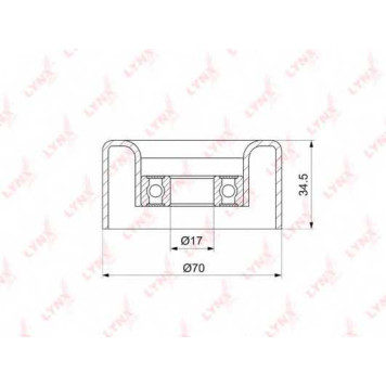 Натяжной ролик поликлинового ременя LYNXauto PB-5130