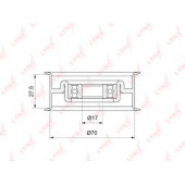 Натяжной ролик поликлинового ременя LYNXauto PB-5137