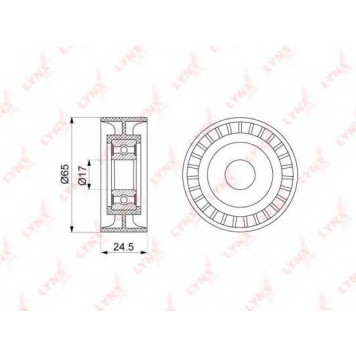 Натяжной ролик поликлинового ременя LYNXauto PB-5139