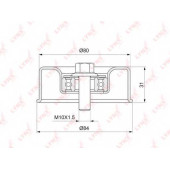 Натяжной ролик поликлинового ременя LYNXauto PB-5141