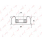 Натяжной ролик поликлинового ременя LYNXauto PB-5144