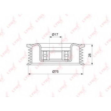 Натяжной ролик поликлинового ременя LYNXauto PB-5144