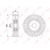 Натяжной ролик поликлинового ременя LYNXauto PB-5219