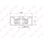 Натяжной ролик поликлинового ременя LYNXauto PB-5271
