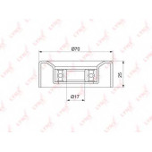 Натяжной ролик поликлинового ременя LYNXauto PB-5323