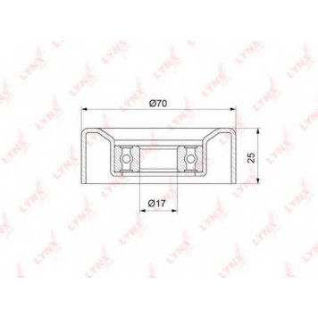 Натяжной ролик поликлинового ременя LYNXauto PB-5323