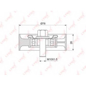Натяжной ролик поликлинового ременя LYNXauto PB-5349