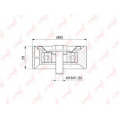 Натяжной ролик поликлинового ременя LYNXauto PB-5350