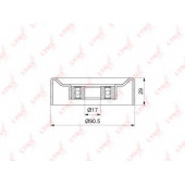 Натяжной ролик поликлинового ременя LYNXauto PB-5370