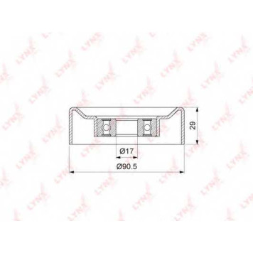 Натяжной ролик поликлинового ременя LYNXauto PB-5370