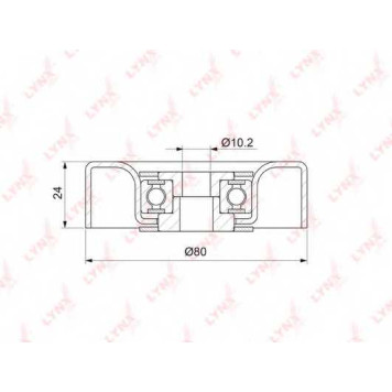 Натяжной ролик поликлинового ременя LYNXauto PB-5371