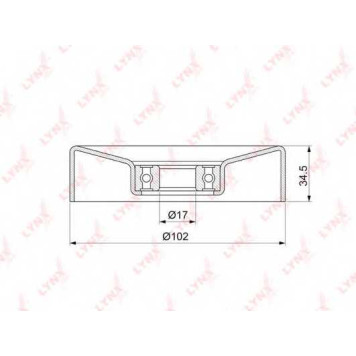Натяжной ролик поликлинового ременя LYNXauto PB-5373